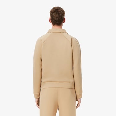  Erkek Regular Fit Fermuarlı Bej Sweatshirt