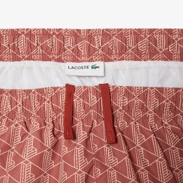  Lacoste Mid Monogram Print Swim Erkek Turuncu Mayo