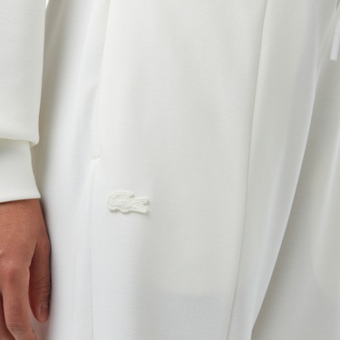  Lacoste Classic Kadın Loose Fit Beyaz Eşofman Altı