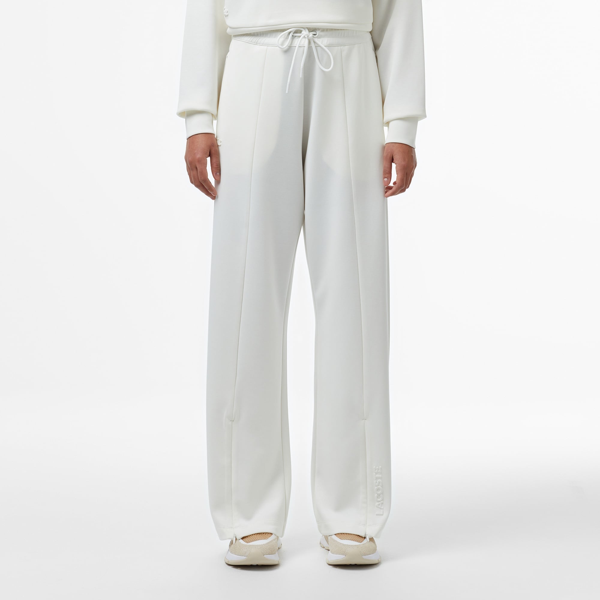 Kadın Loose Fit Beyaz Eşofman Altı