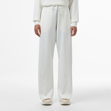  Lacoste Classic Kadın Loose Fit Beyaz Eşofman Altı