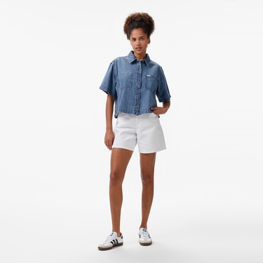  Guess Super Relaxed Kadın Beyaz Şort