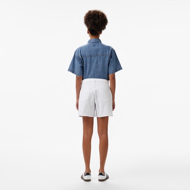  Guess Super Relaxed Kadın Beyaz Şort