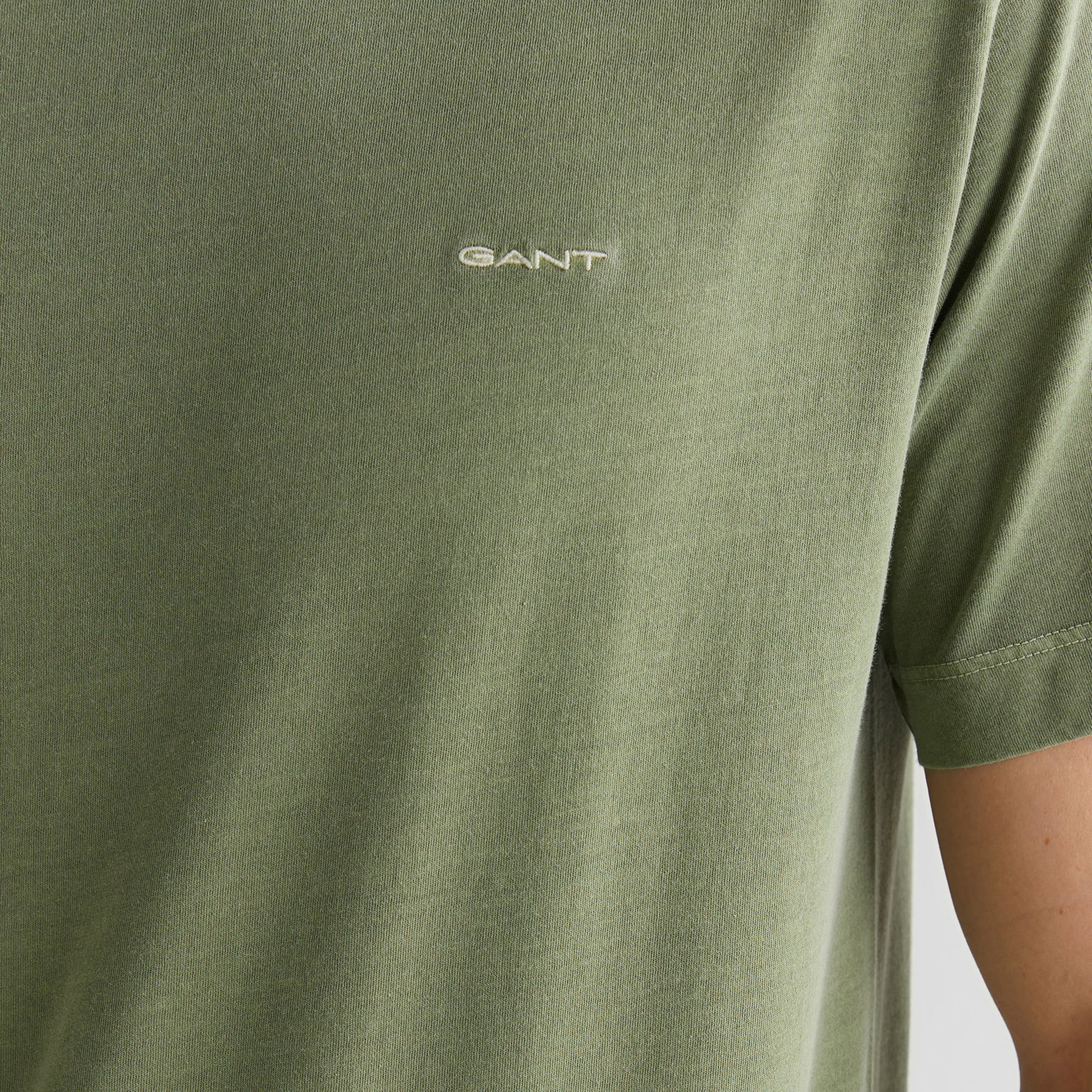 GANT Erkek Yeşil Regular Fit Bisiklet Yaka T-Shirt