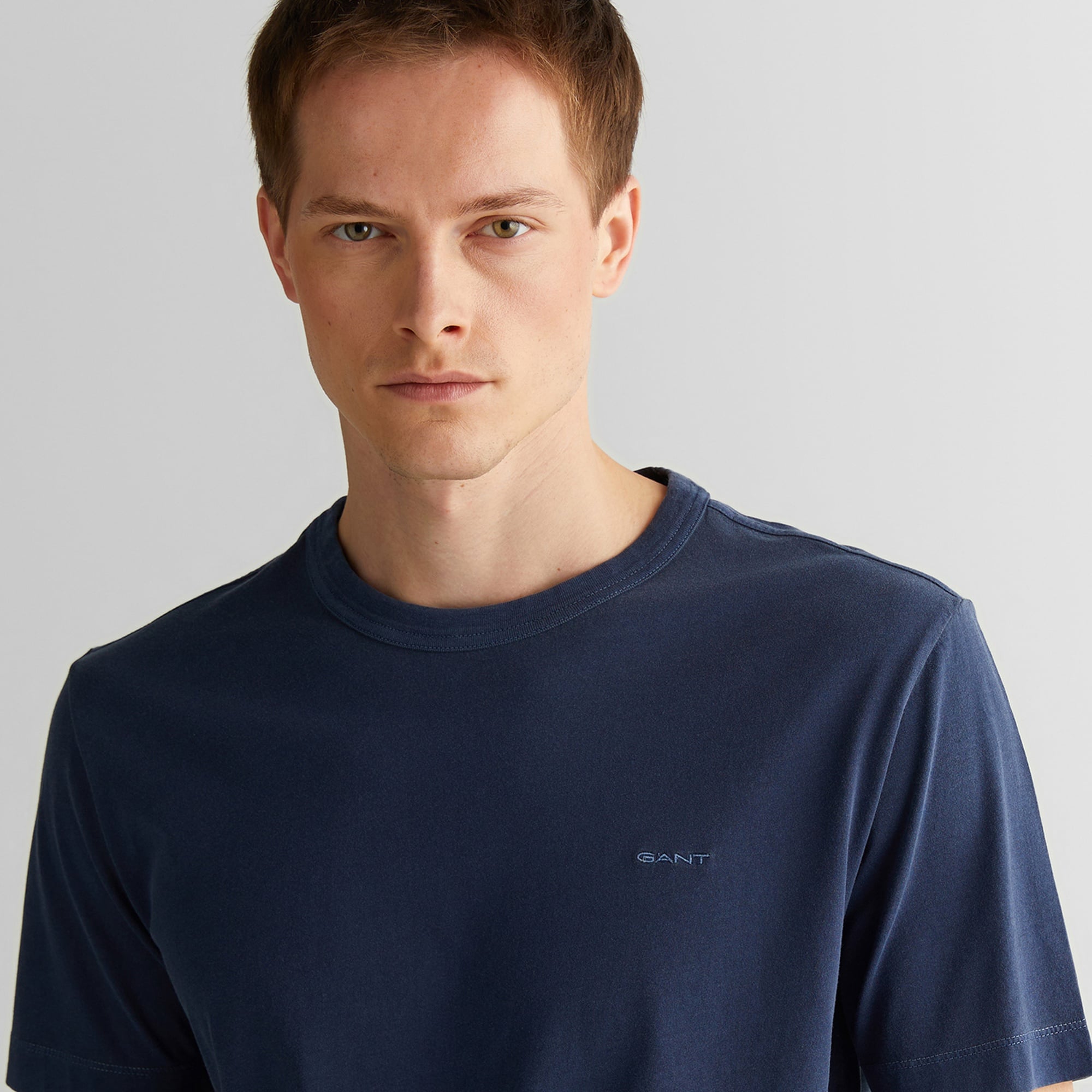 GANT Erkek Lacivert Regular Fit Bisiklet Yaka T-Shirt