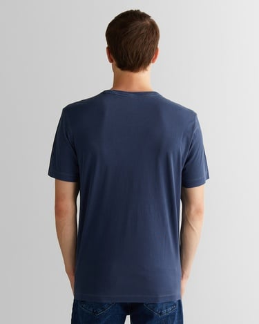  GANT Erkek Lacivert Regular Fit Bisiklet Yaka T-Shirt