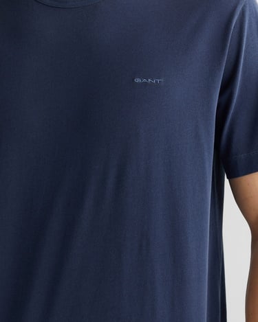  GANT Erkek Lacivert Regular Fit Bisiklet Yaka T-Shirt