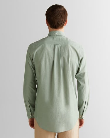  GANT Erkek Yeşil Regular Fit Düğmeli Yaka Poplin Gömlek