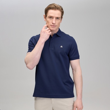  Brooks Brothers Polo Yaka Likralı Pike Erkek Lacivert T-Shirt