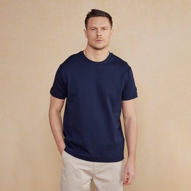  Brooks Brothers Kolu Patch Logolu Bisiklet Yaka Erkek Lacivert T-Shirt