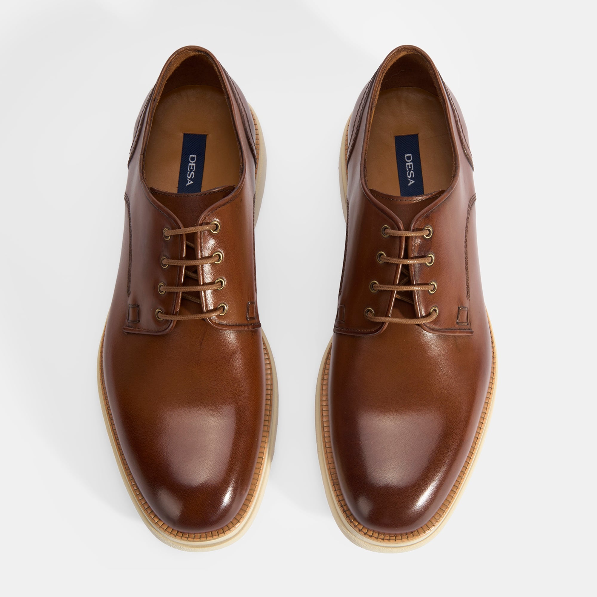 Erkek Taba Bağcıklı Deri Günlük Ayakkabı