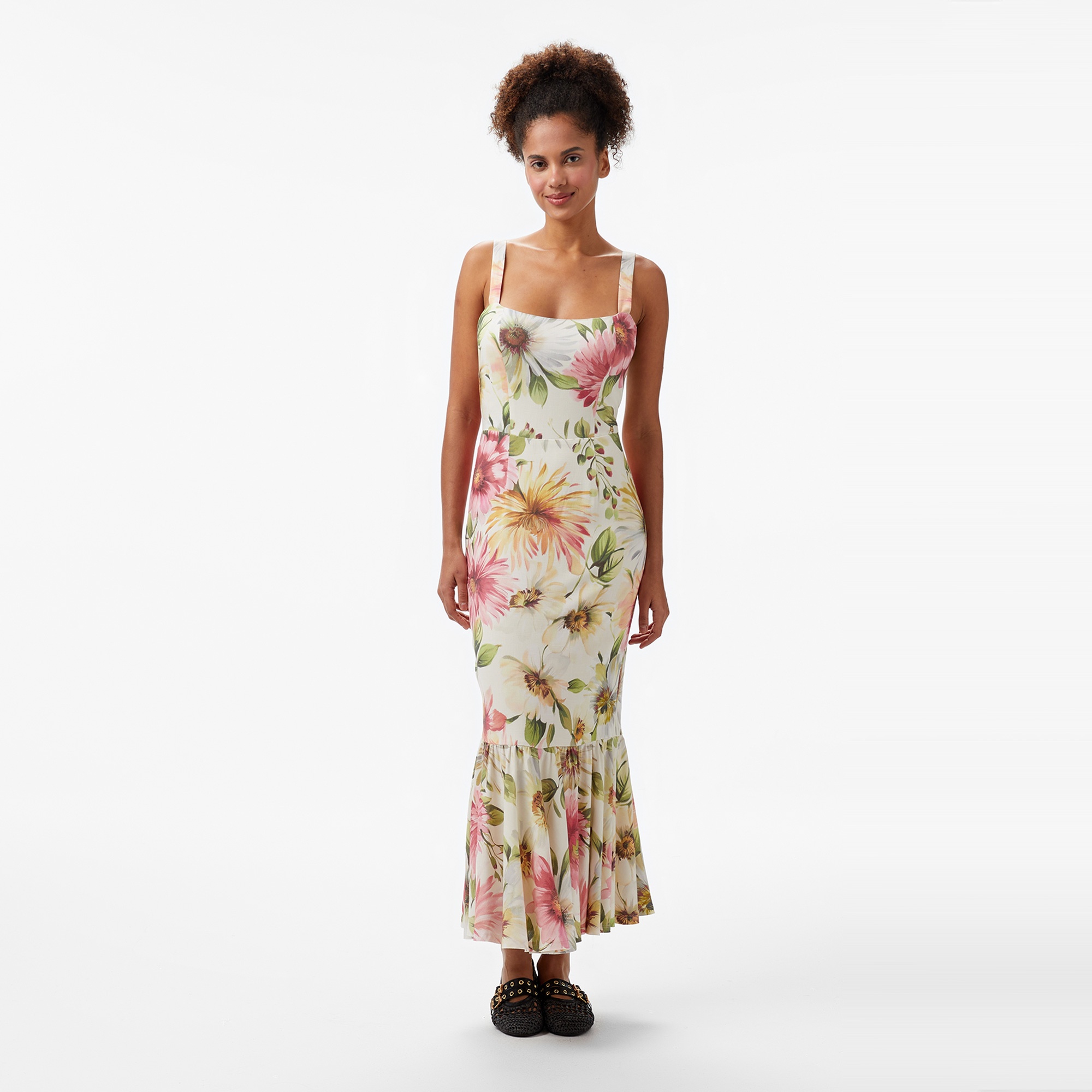 Guess Eco Fleur Kadın Renkli Elbise