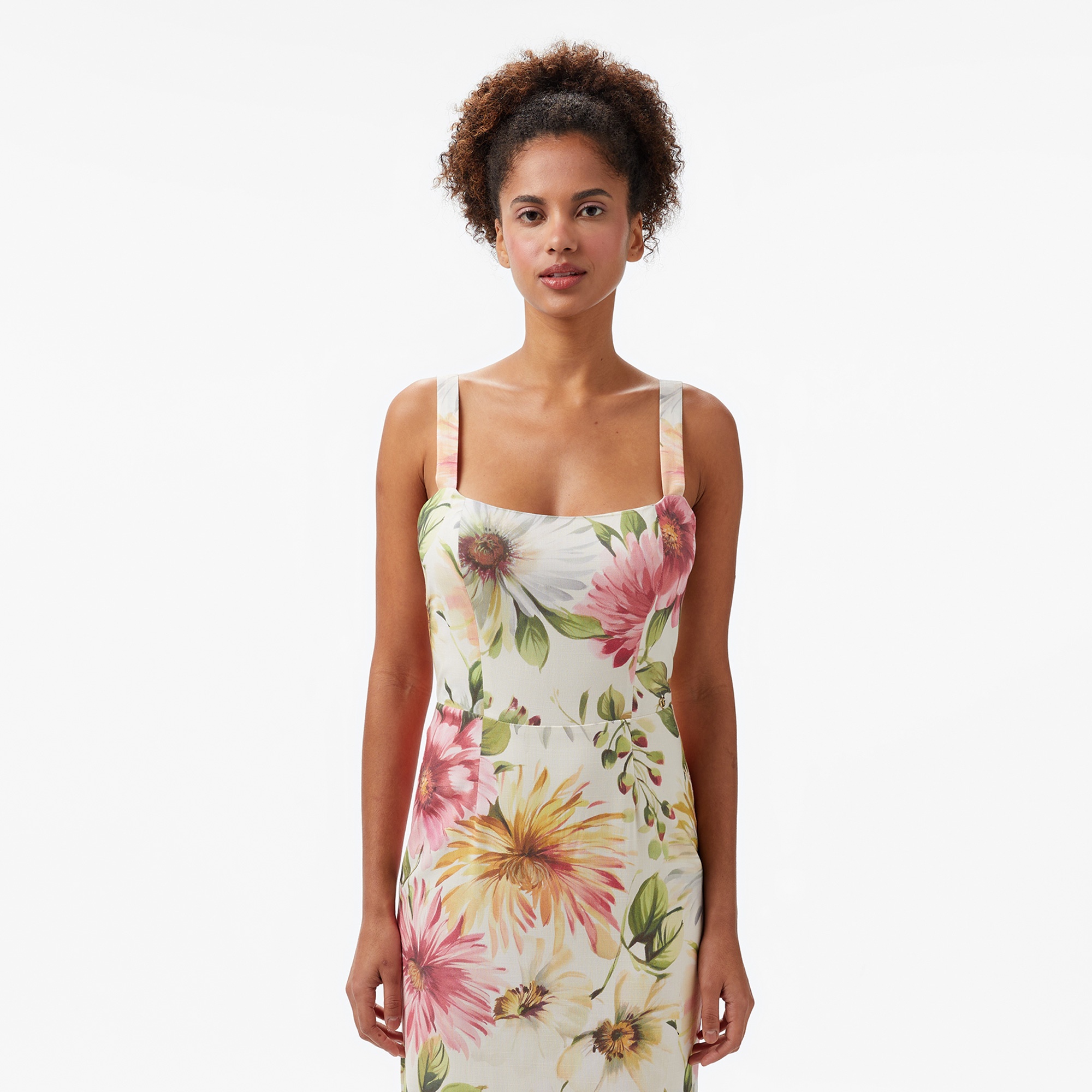 Guess Eco Fleur Kadın Renkli Elbise