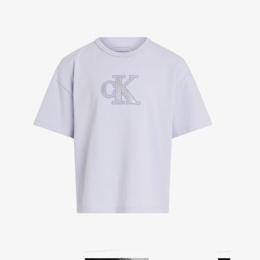  Calvin Klein Metallic Çocuk Lila T-Shirt