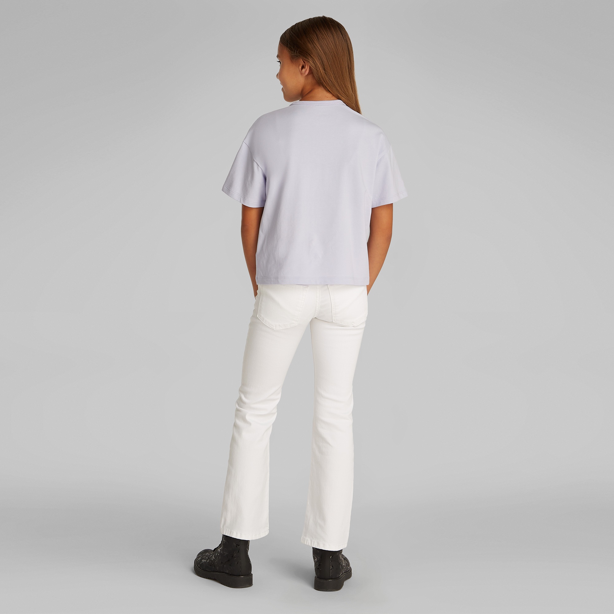 Calvin Klein Metallic Çocuk Lila T-Shirt