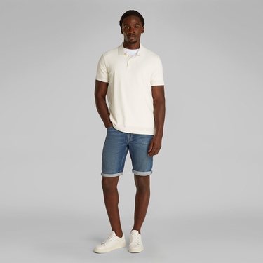  Calvin Klein Towelling Erkek Beyaz Polo