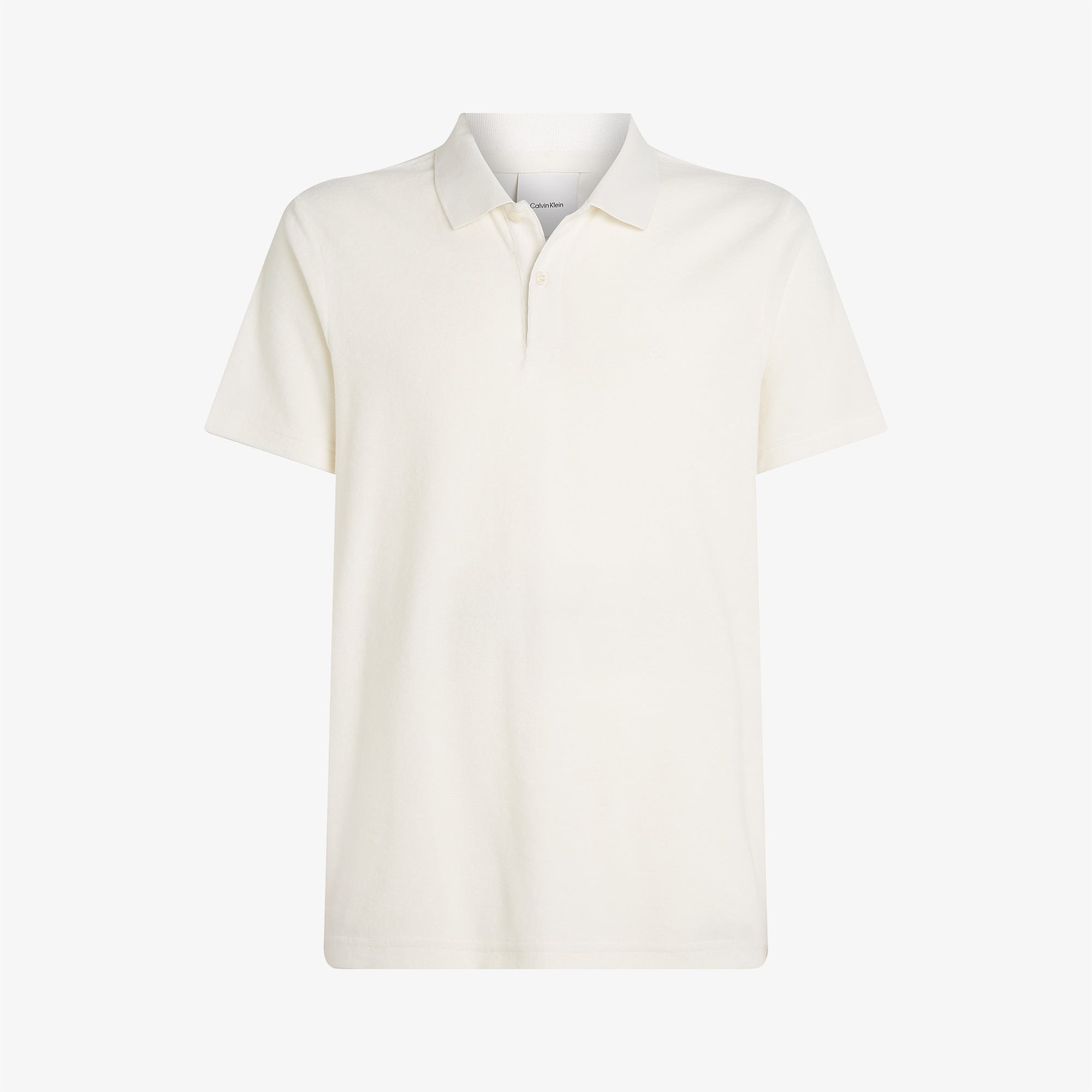 Calvin Klein Towelling Erkek Beyaz Polo