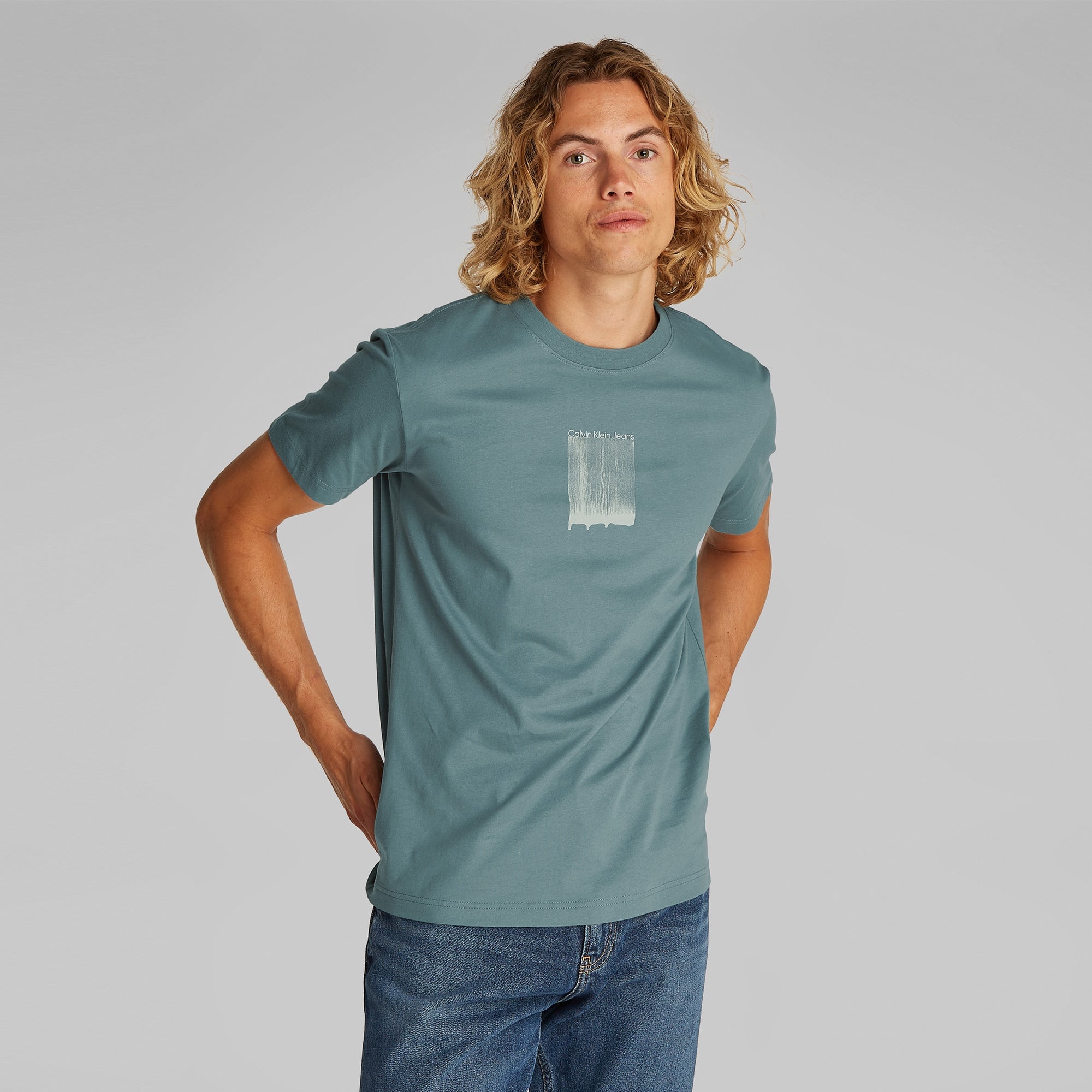 Calvin Klein Erkek Mavi T-Shirt