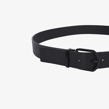  Calvin Klein Casual Round Mono 35Mm Erkek Siyah Kemer
