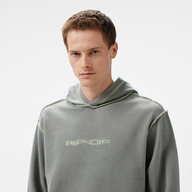  Ripndip Reverse Stitch Erkek Gri Hoodie