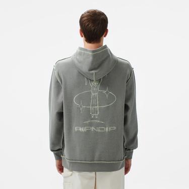  Ripndip Reverse Stitch Erkek Gri Hoodie