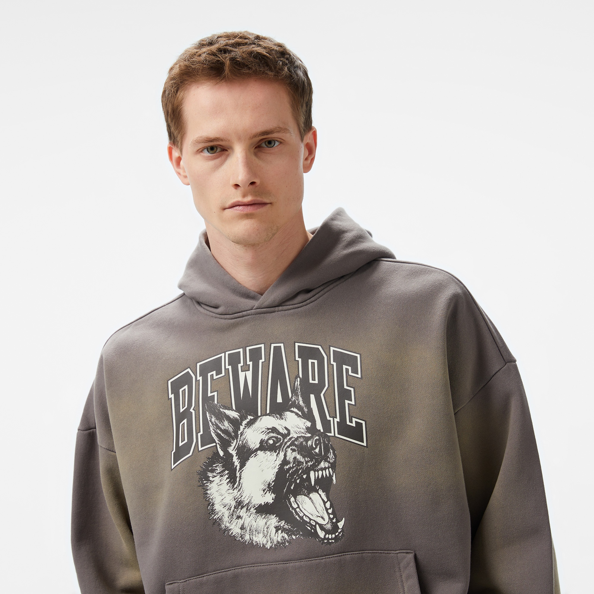 The Market Tonal Beware Erkek Gri Hoodie
