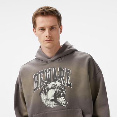  The Market Tonal Beware Erkek Gri Hoodie