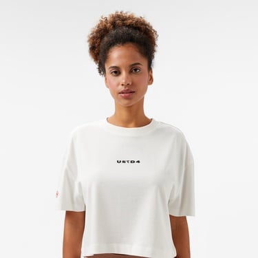  UNITED4 Comfort Krem Crop T-Shirt