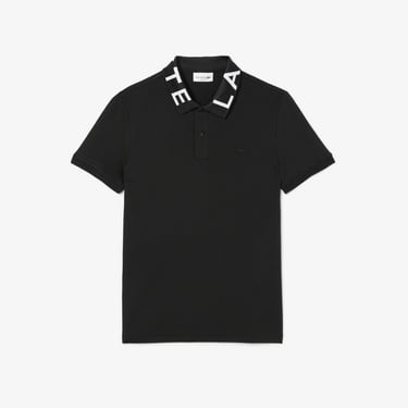  Lacoste Erkek Slim Fit Baskılı Siyah Polo