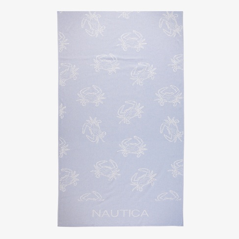 Nautica Unisex Mavi Desenli Plaj Havlusu