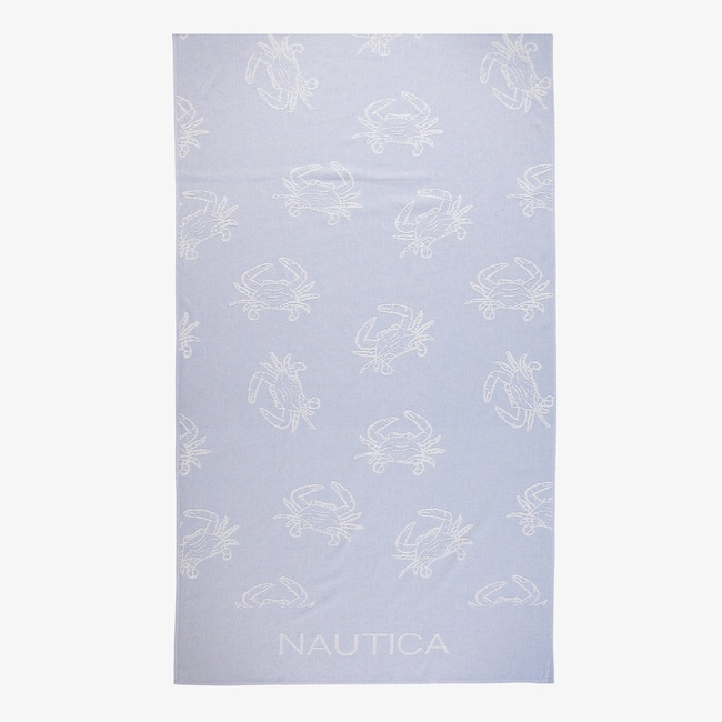  Nautica Unisex Mavi Desenli Plaj Havlusu