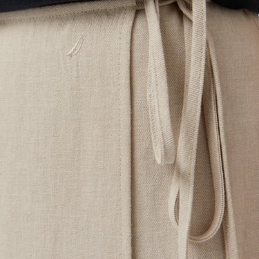  Nautica Kadın Bej Regular Fit Keten Karışımlı Etek