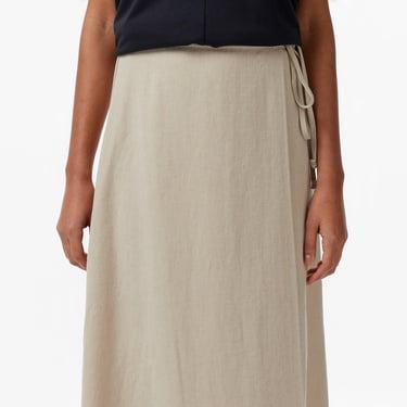  Nautica Kadın Bej Regular Fit Keten Karışımlı Etek