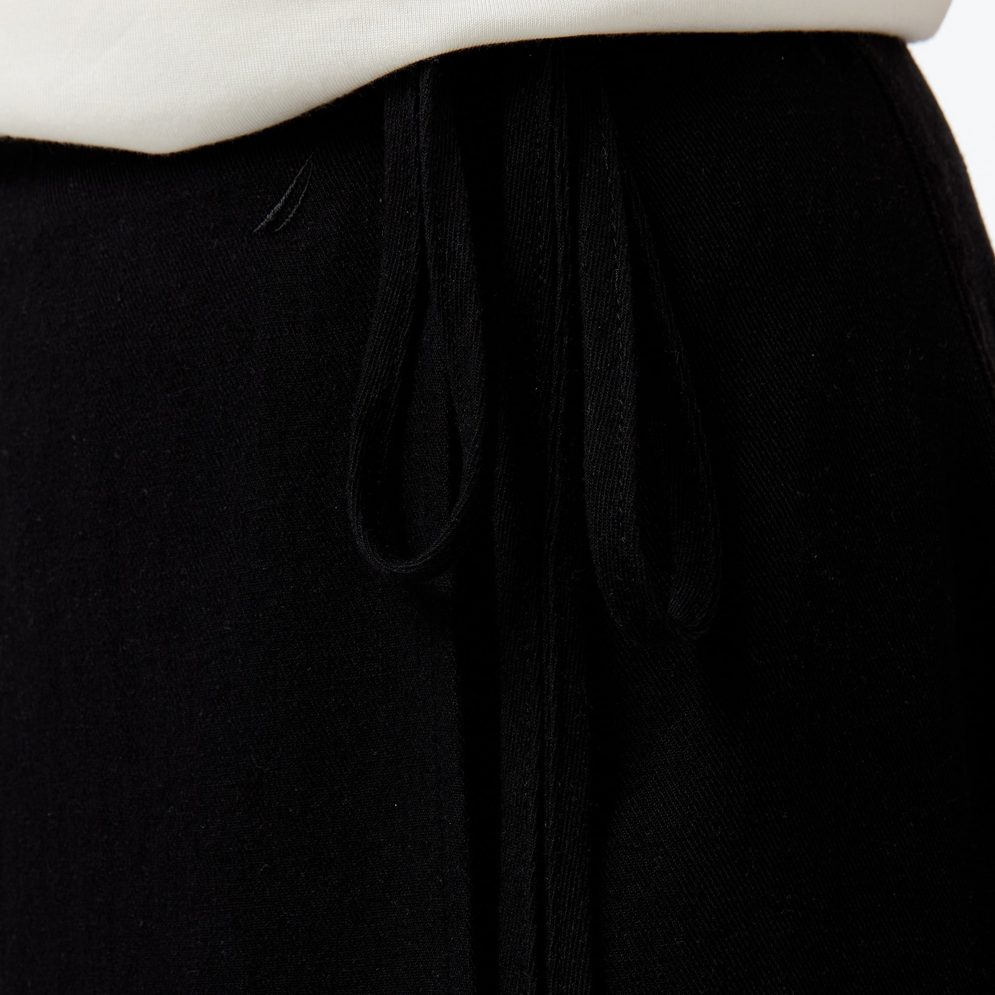 Nautica Kadın Siyah Regular Fit Keten Karışımlı Etek