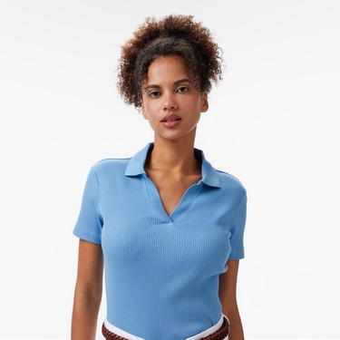 Nautica Kadın Mavi Slim Fit Polo