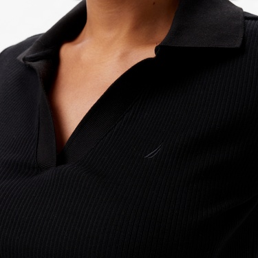  Nautica Kadın Siyah Slim Fit Polo