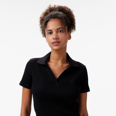  Nautica Kadın Siyah Slim Fit Polo