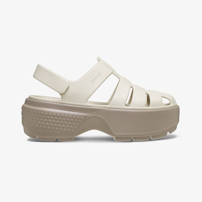  Crocs Stomp Fisherman Kadın Bej Sandalet