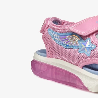  Geox Ciberdron Bebek Pembe Sandalet