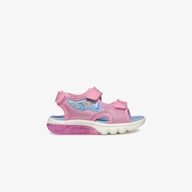 Geox Ciberdron Bebek Pembe Sandalet