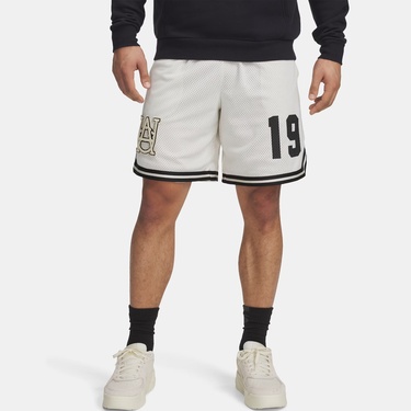  Under Armour Courtside Hoops Erkek Beyaz Basketbol Şortu