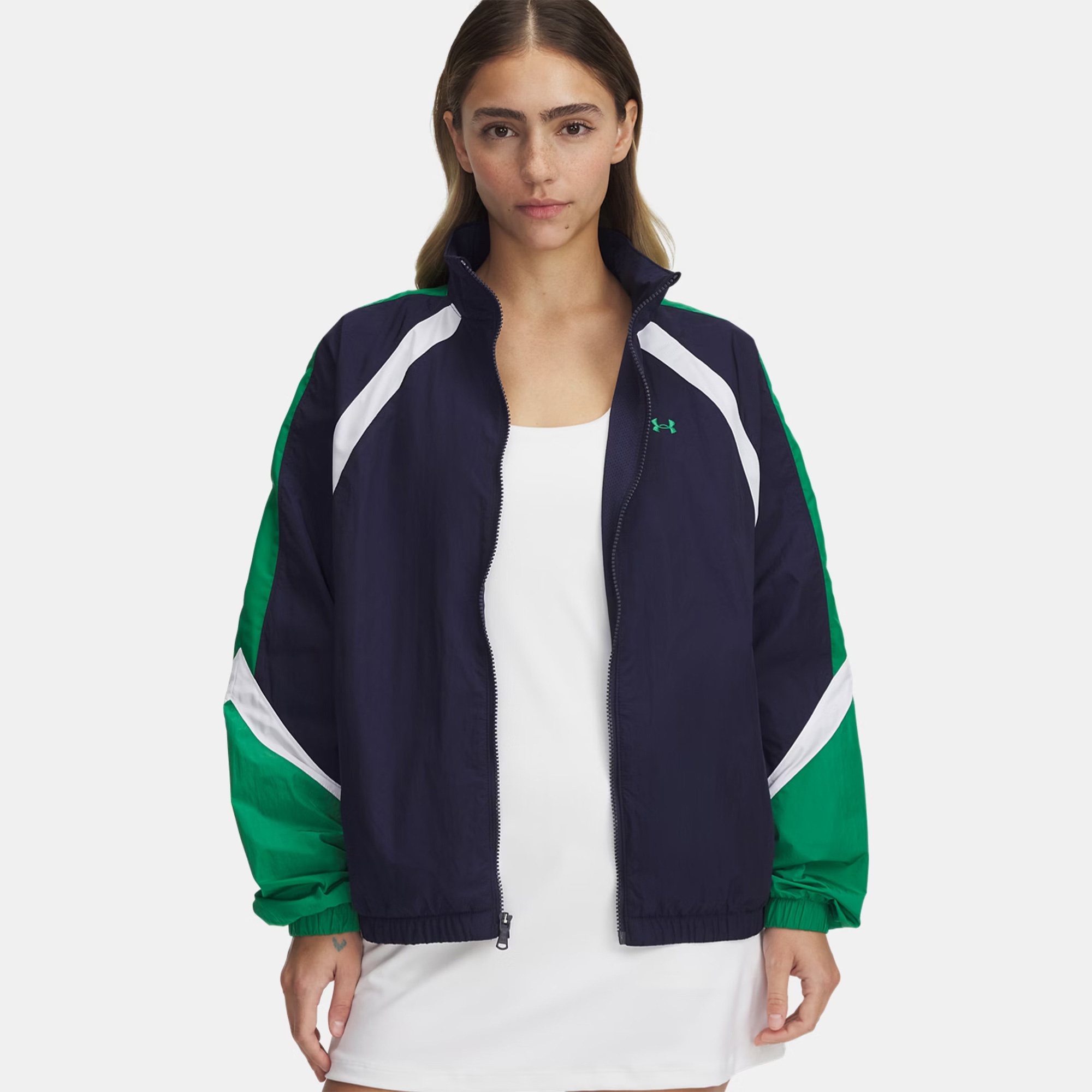 Under Armour Icon Crinkle Track Kadın Lacivert Ceket