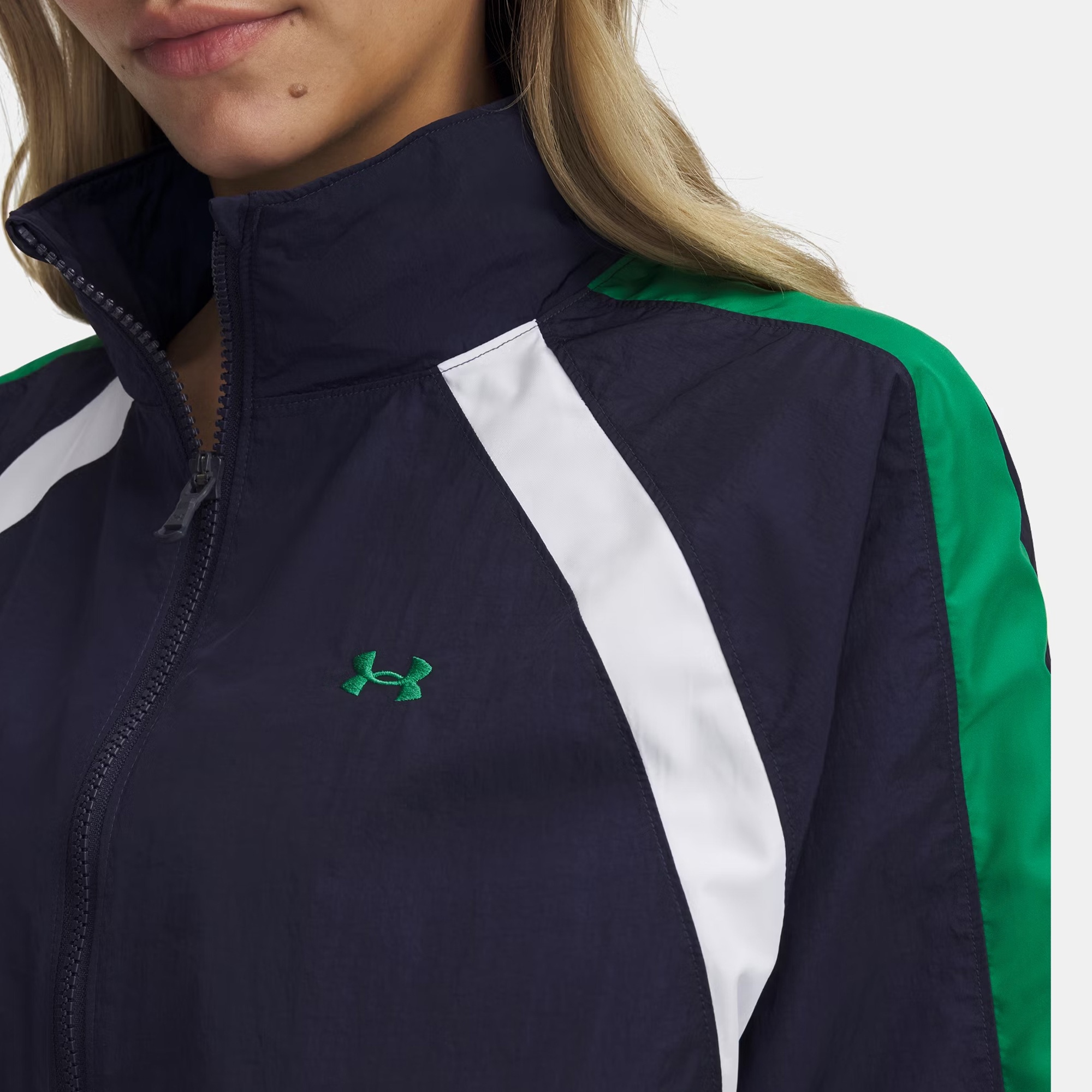 Under Armour Icon Crinkle Track Kadın Lacivert Ceket