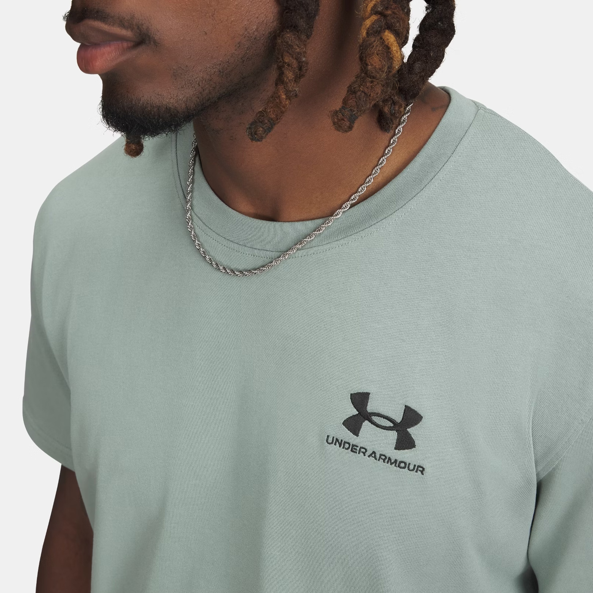 Under Armour Logo Embroidered Erkek Yeşil T-Shirt