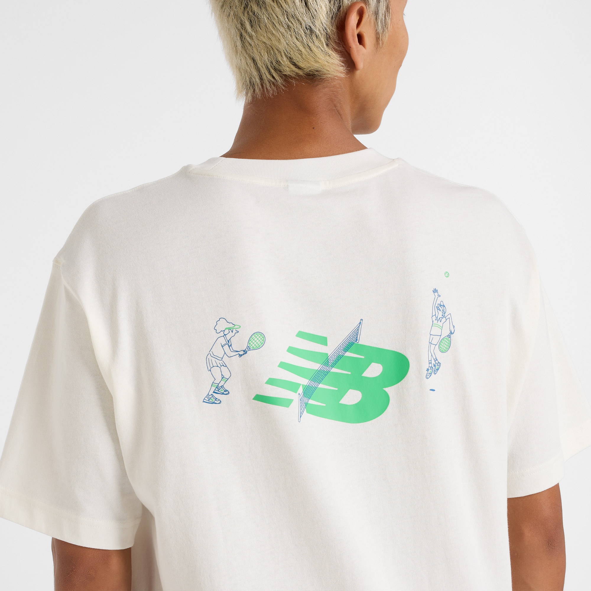 New Balance MT51903 Erkek Beyaz T-Shirt
