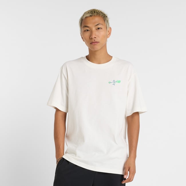  New Balance MT51903 Erkek Beyaz T-Shirt