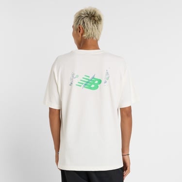  New Balance MT51903 Erkek Beyaz T-Shirt