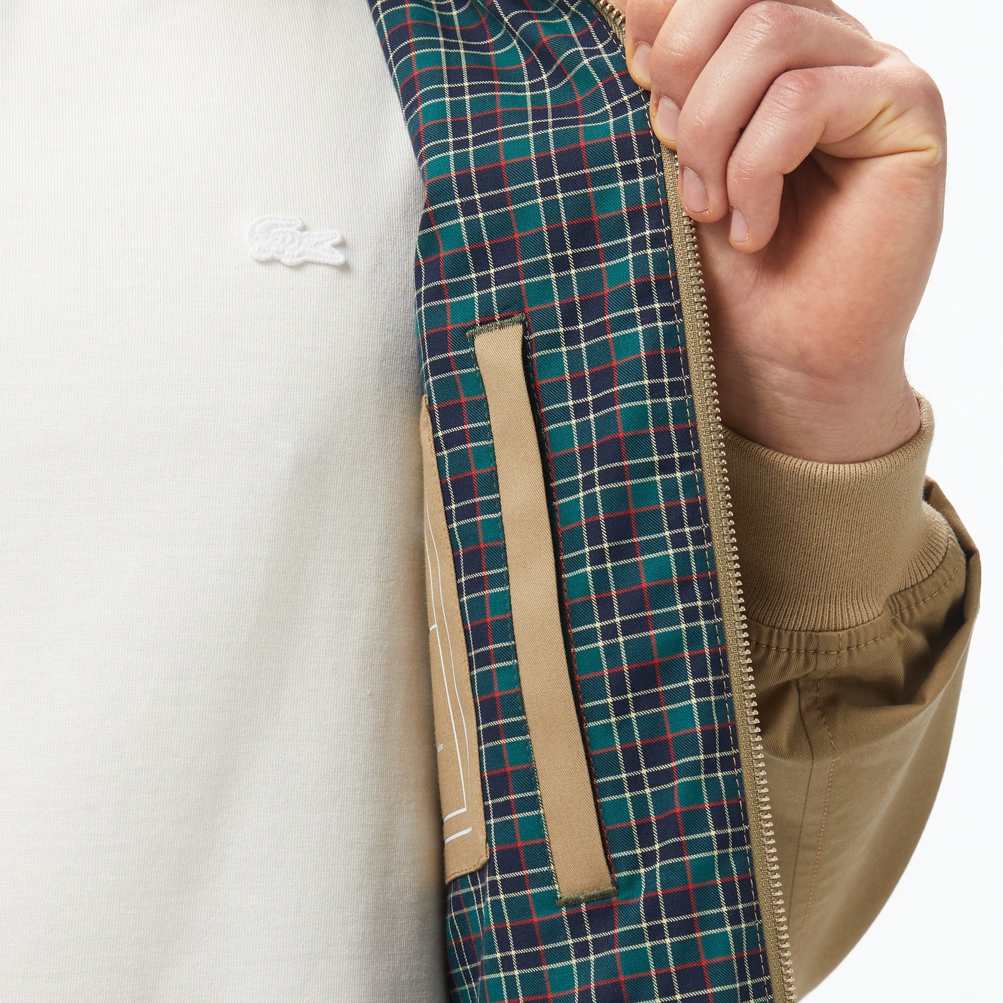 Erkek Regular Fit Dik Yaka Bej Yağmurluk