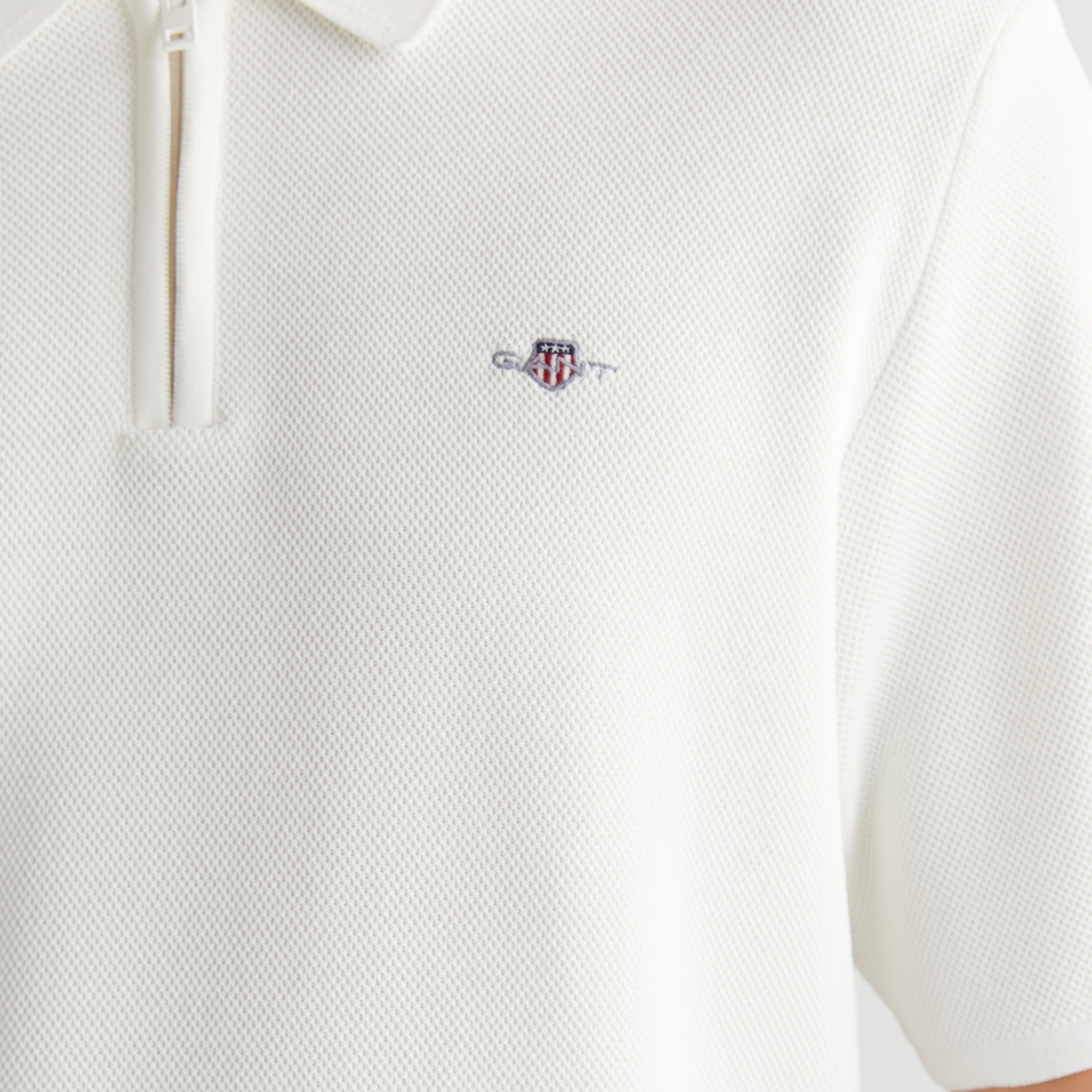 GANT Erkek Krem Regular Fit Triko Polo