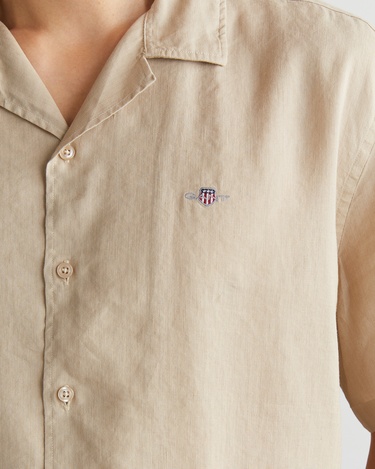  GANT Erkek Bej Kısa Kollu Gömlek